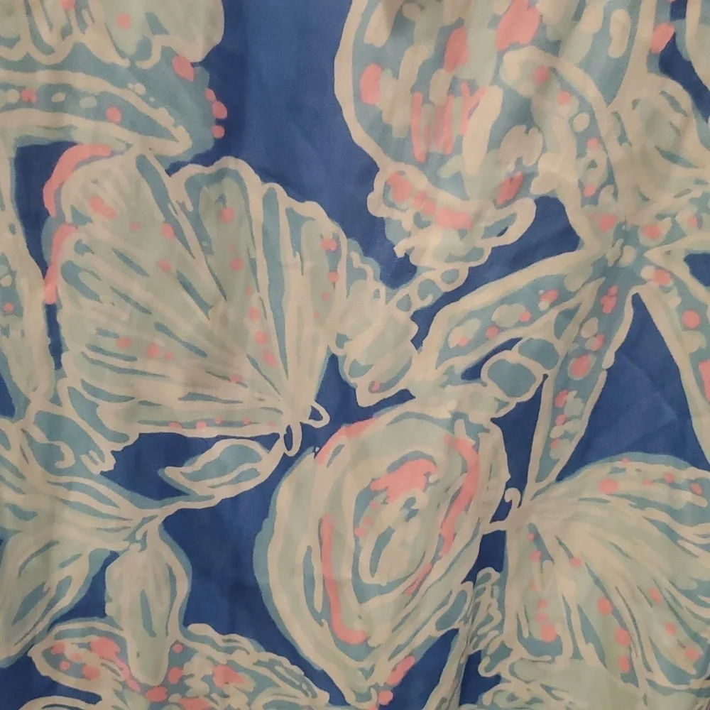 Lilly Pulitzer Into the Deep Bay Blue Peplum Tank (34) - Picture 3 of 8